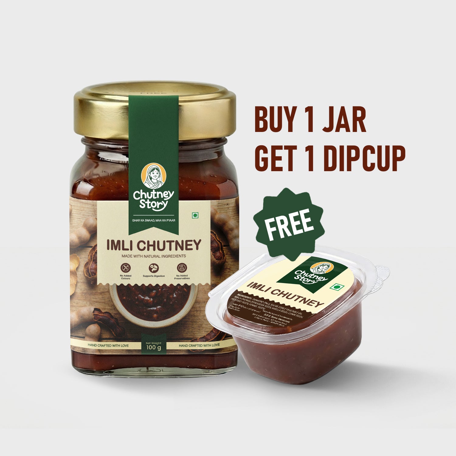 Maa Ka Pyaar – Imli Chutney , Glass Jar (100g)